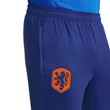 Close-up of blue Nike Netherlands training tracksuit pants with KNVB logo and side pocket