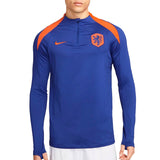 Nike Netherlands training tracksuit top in blue with orange accents and zipper collar on SoccerTracksuits.com