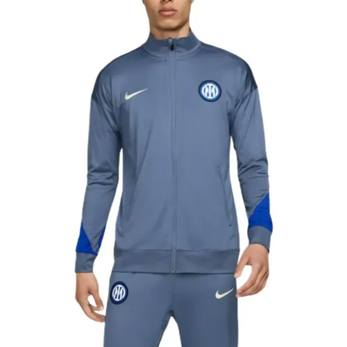 Official Inter Milan Nike tracksuit 2024 25 in blue with club and Nike logos front view