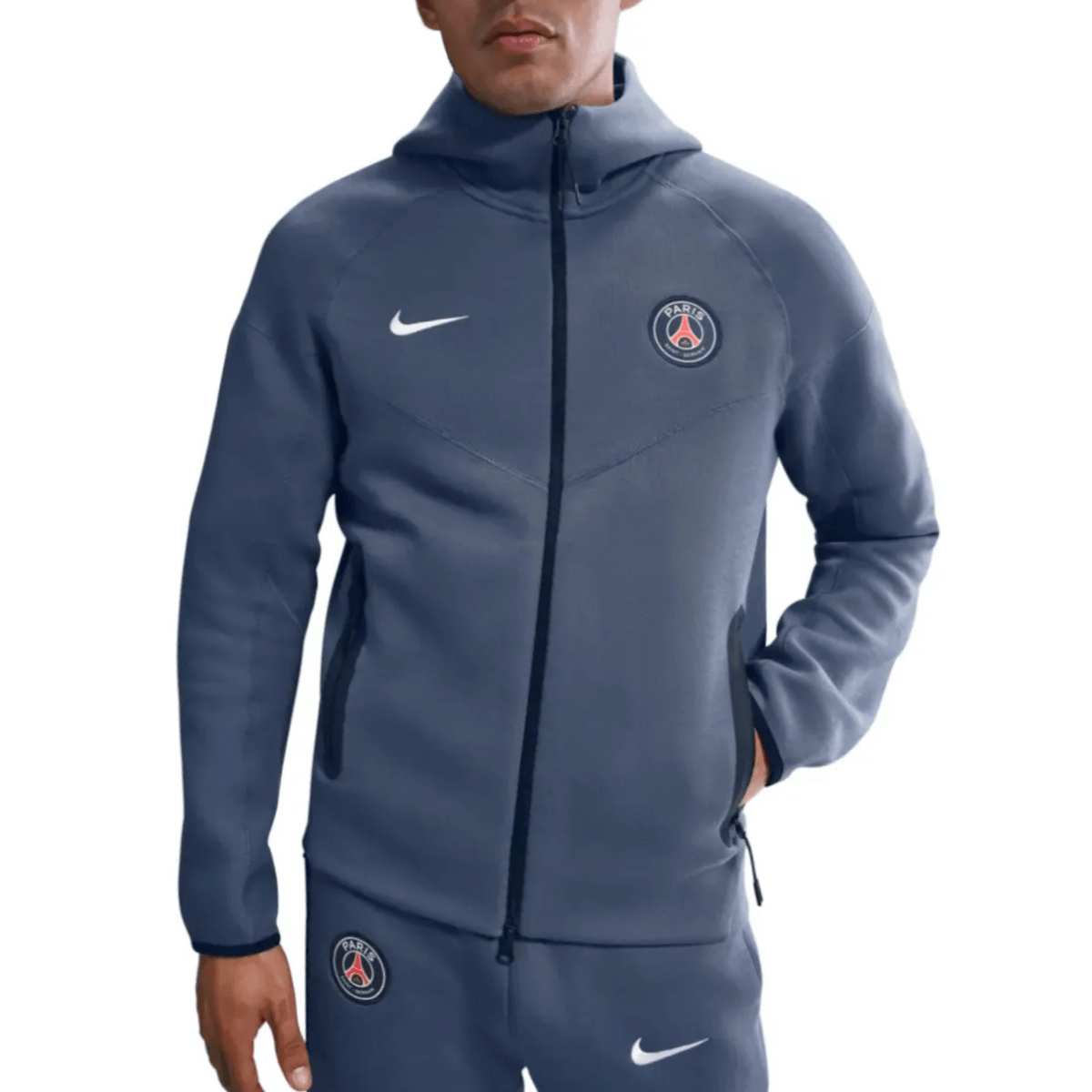 PSG テックフリース トラックスーツ 2025-26 デニムブルー PSG テックフリース トラックスーツ 2025-26 デニムブルー
