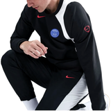 PSG Total 90 soccer tracksuit in black and white with Nike logo and comfortable fit for practice