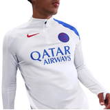 Nike PSG UCL Total 90 tracksuit in white with blue detailing featuring Qatar Airways logo