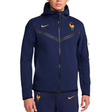 Nike tech fleece tracksuit France 2024 in navy with gold logos and full zip hooded jacket