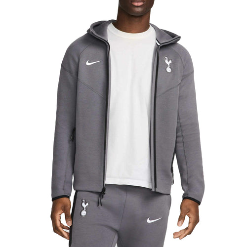 Tottenham Hotspur Nike tech fleece suit in gray with full-zip hoodie and matching pants