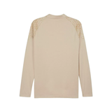 Olympique Marseille gold training tracksuit 2024 featuring a stylish beige long-sleeve top with unique design