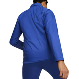 Blue Olympique Marseille rain jacket 2024 featuring a stylish design and comfortable fit for athletes