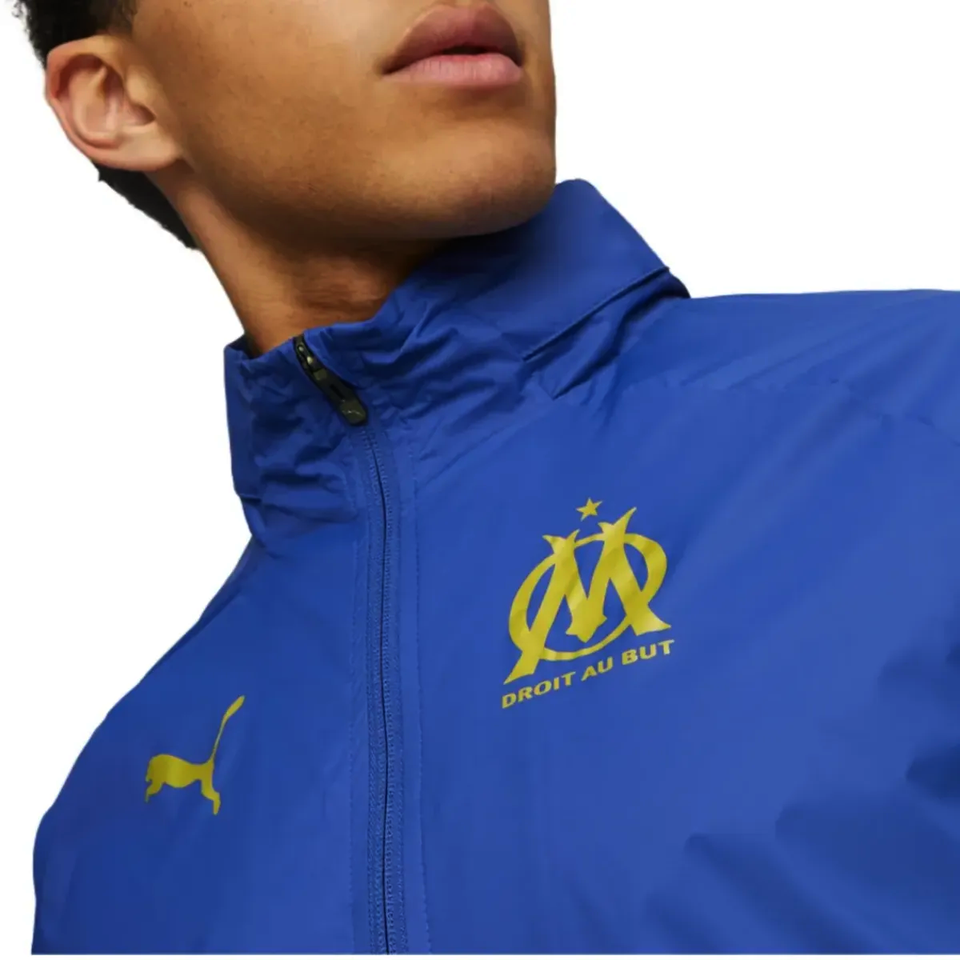 Olympique Marseille soccer training rain jacket 2024 - Puma