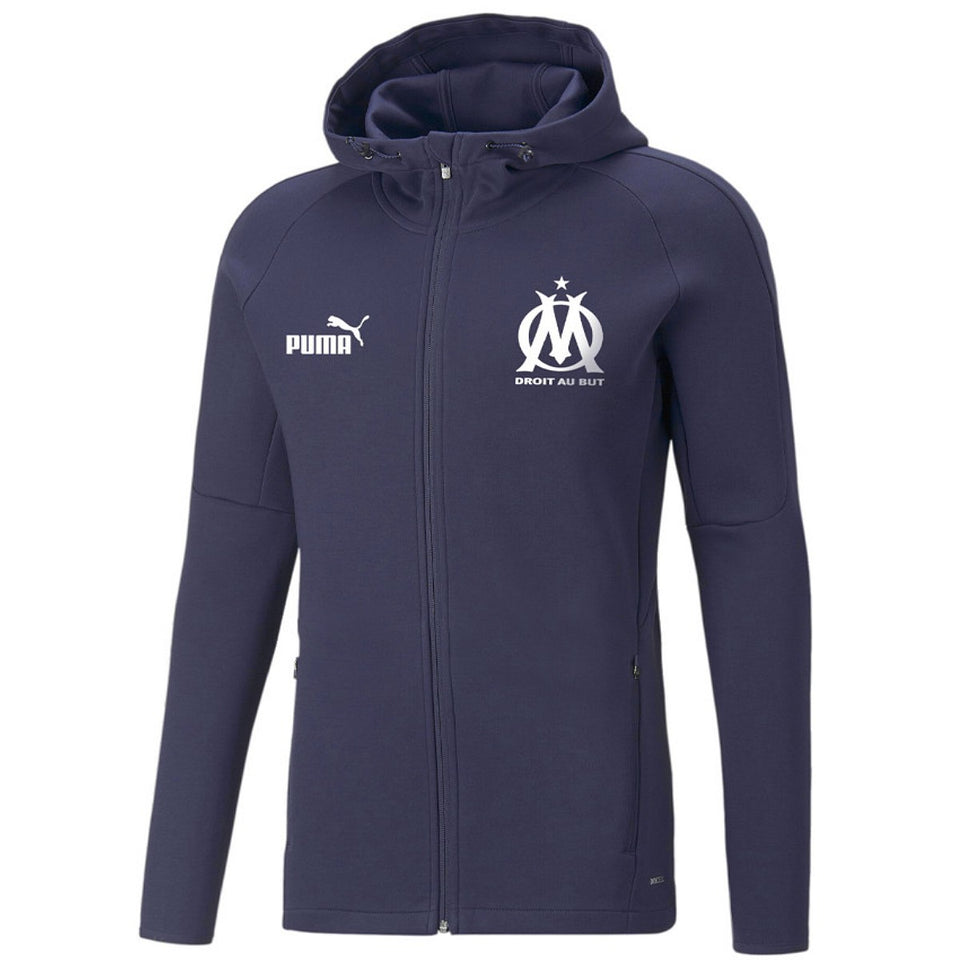 Olympique Marseille navy Casual hooded presentation tracksuit 2022/23 - Puma