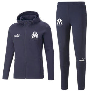 Olympique Marseille navy Casual hooded presentation tracksuit 2022/23 - Puma