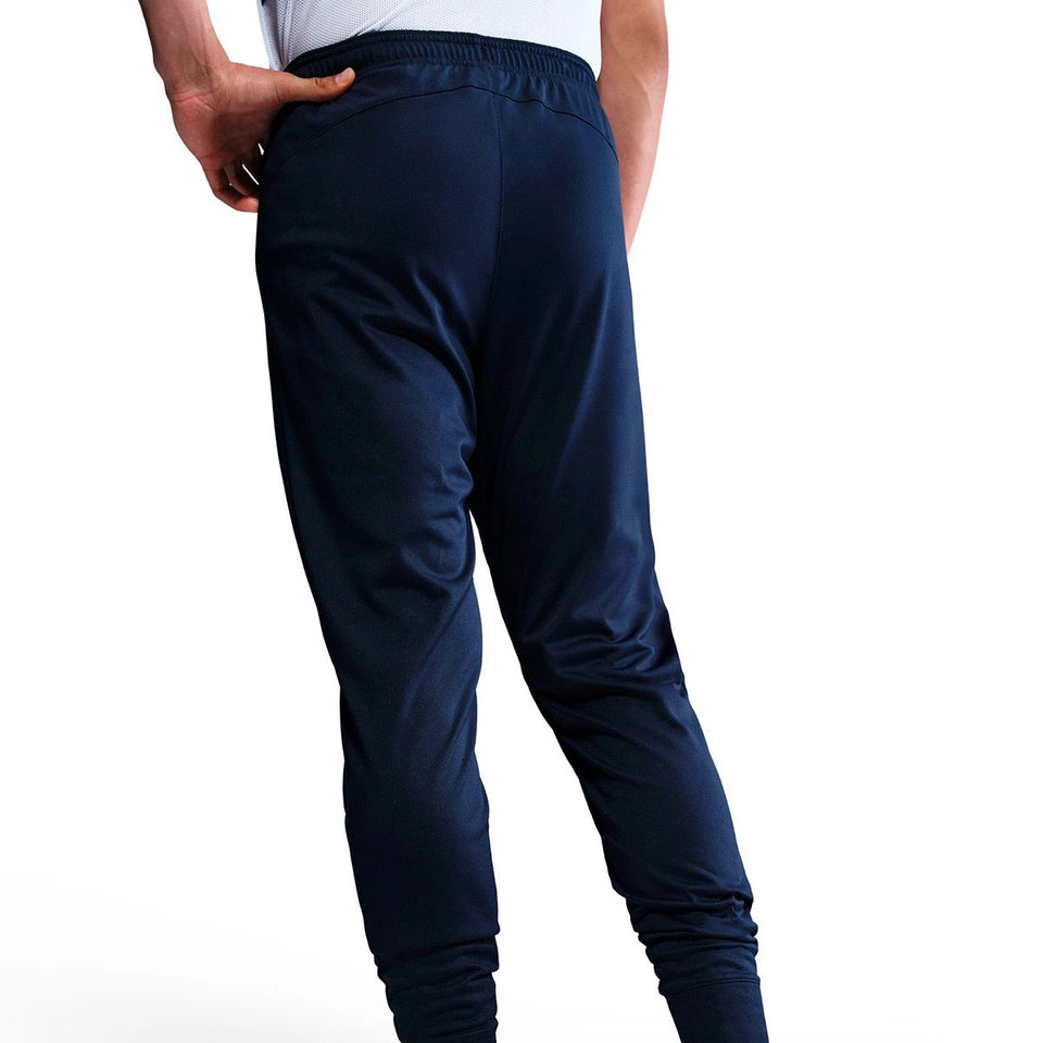 Men's back view of Paris Saint-Germain 2025 soccer tracksuit with elastic waistband and tapered fit