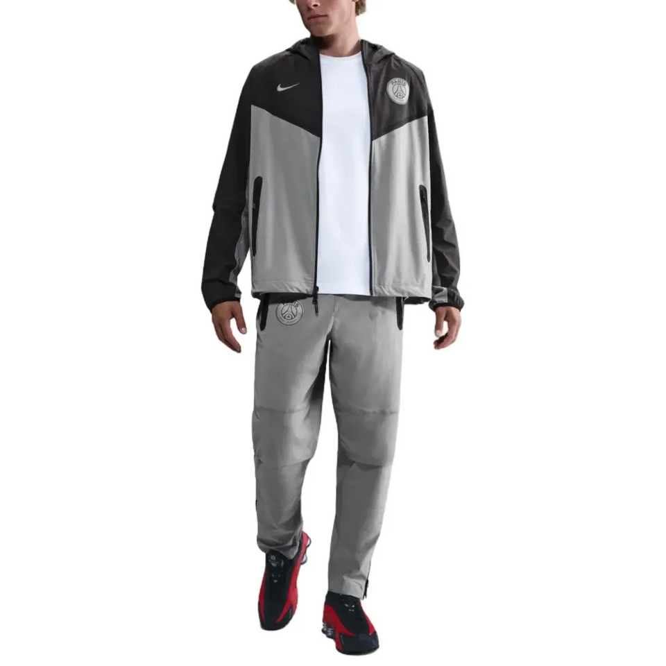 PSG grey Tech Woven presentation tracksuit 2025/26 - Nike
