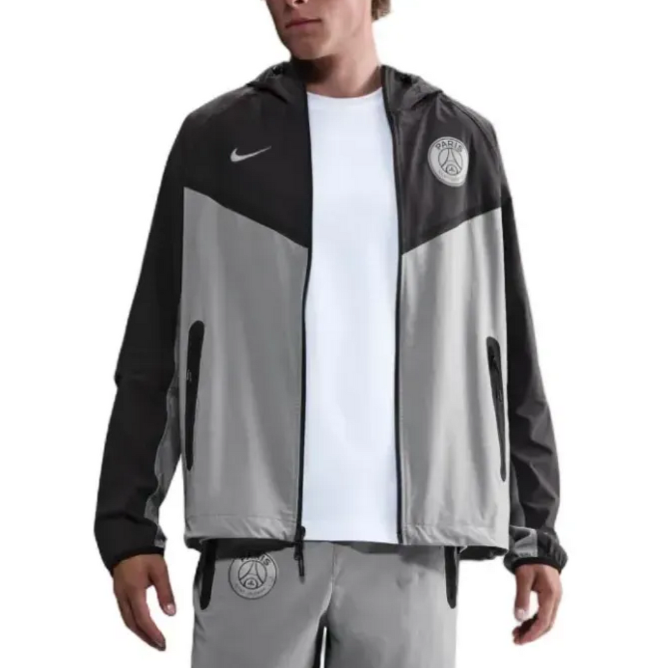 PSG grey Tech Woven presentation tracksuit 2025/26 - Nike
