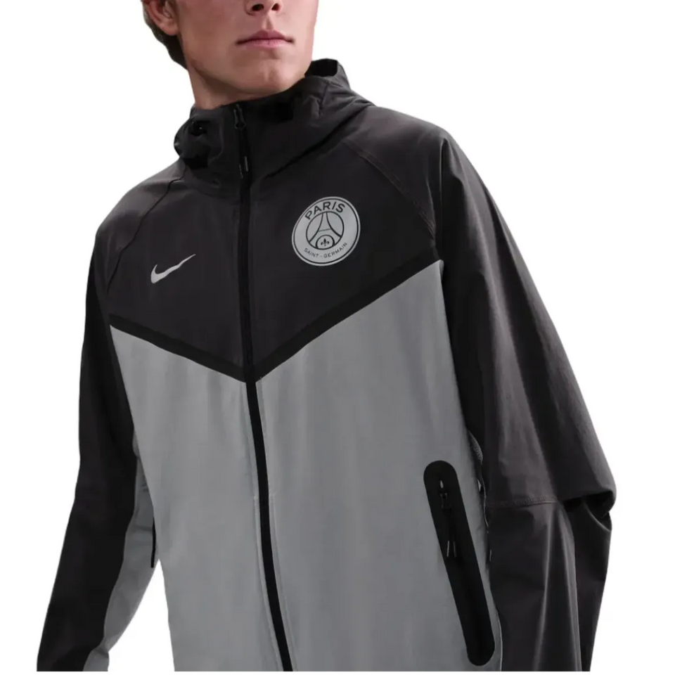 PSG grey Tech Woven presentation tracksuit 2025/26 - Nike