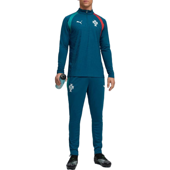 Portugal Training Technical soccer tracksuit set in teal with red and green accents by Puma for adults