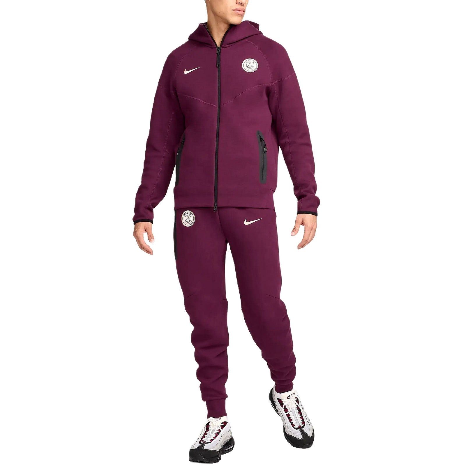 PSG Tech Fleece presentation tracksuit 2024/25 dark red Nike