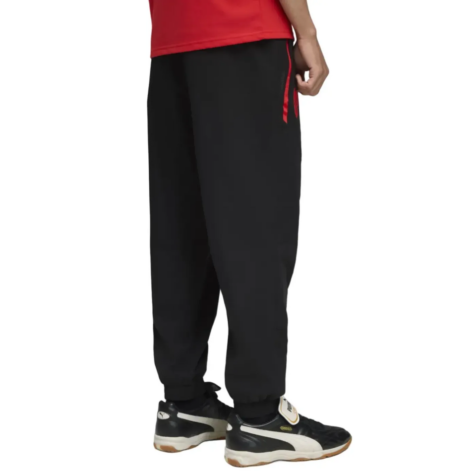 Men's Puma AC Milan presentation suit 2025 26 featuring stylish black pants with a relaxed fit