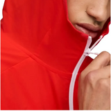 Close-up of the red hood on the Puma AC Milan presentation suit 2025 26 on SoccerTracksuits.com