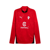 Puma AC Milan soccer sweat top in red with breathable fabric for optimal performance on the field