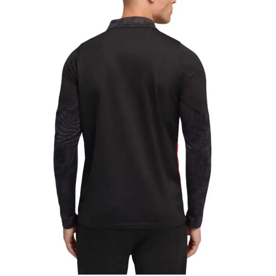 Puma AC Milan training tracksuit 2025 26 with a stylish black design and fitted sleeves on SoccerTracksuits.com