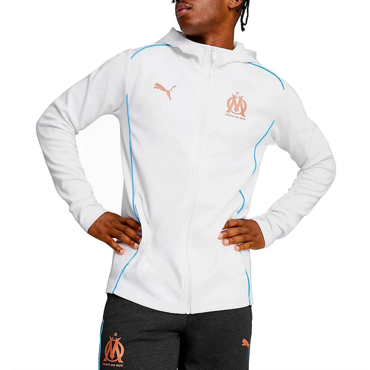 Olympique Marseille Casual presentation tracksuit 2024/25 white/black - Puma