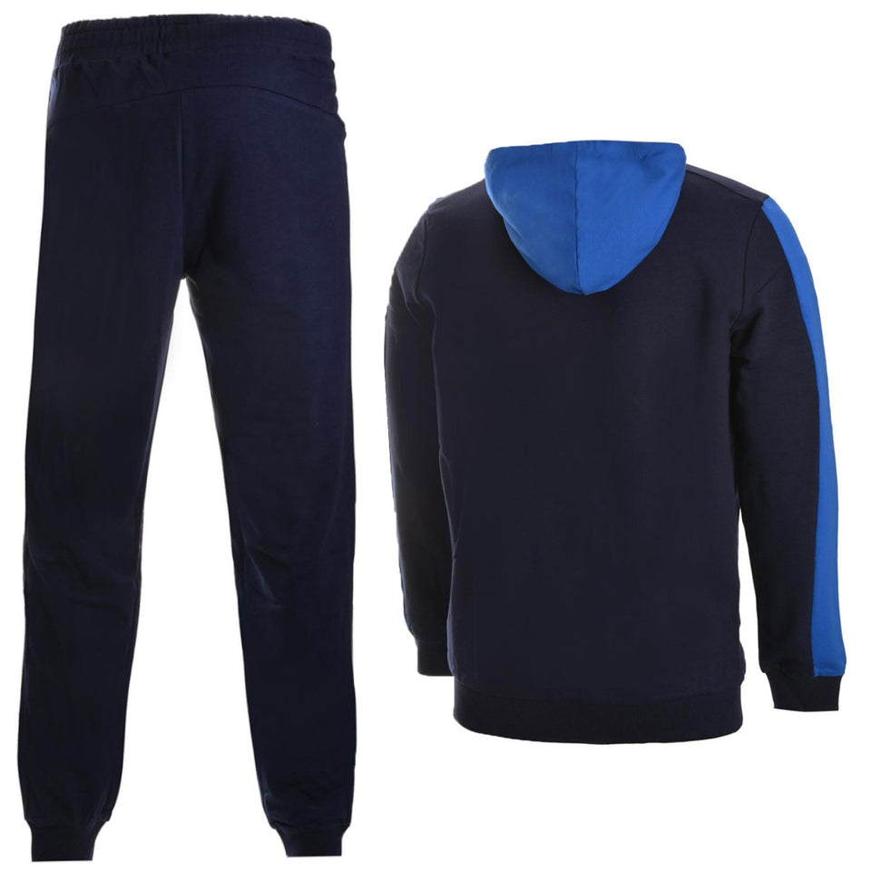 Puma Italy fan cotton tracksuit featuring a comfortable hoodie and matching pants in navy blue