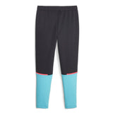 Puma Man City hooded tracksuit black and blue soccer pants with red accents on SoccerTracksuits.com