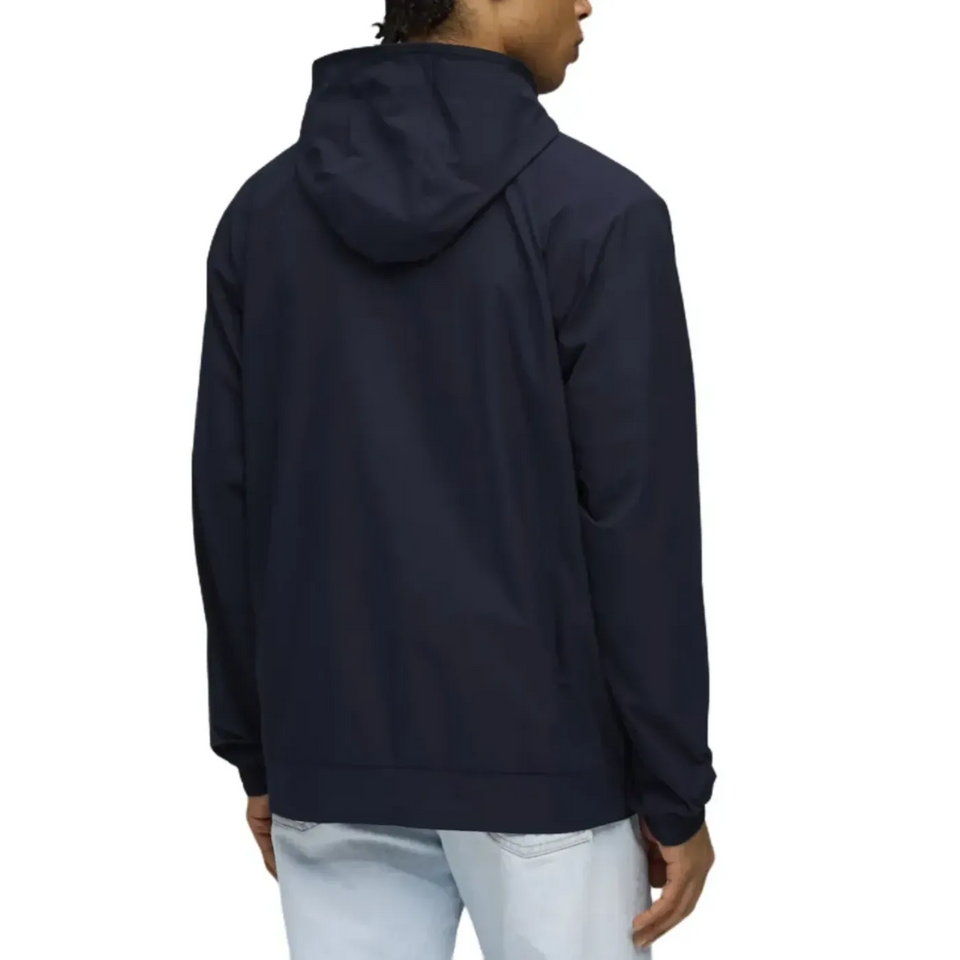 Back view of the Puma Manchester City presentation tracksuit in navy with a comfortable fit