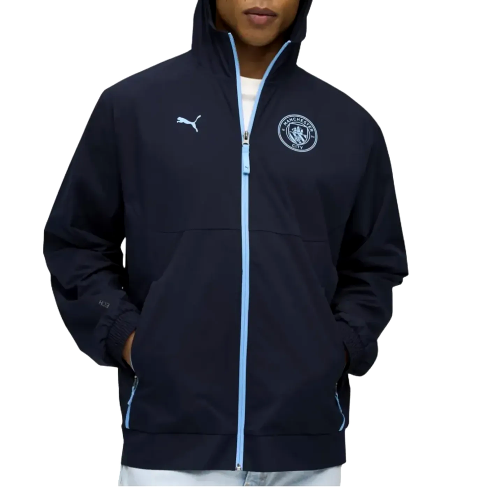 Puma Manchester City presentation tracksuit jacket in navy with logo and zipper front