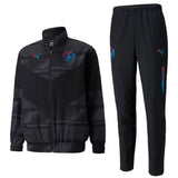 Puma Manchester City woven presentation suit featuring a stylish jacket and matching pants for sporty comfort