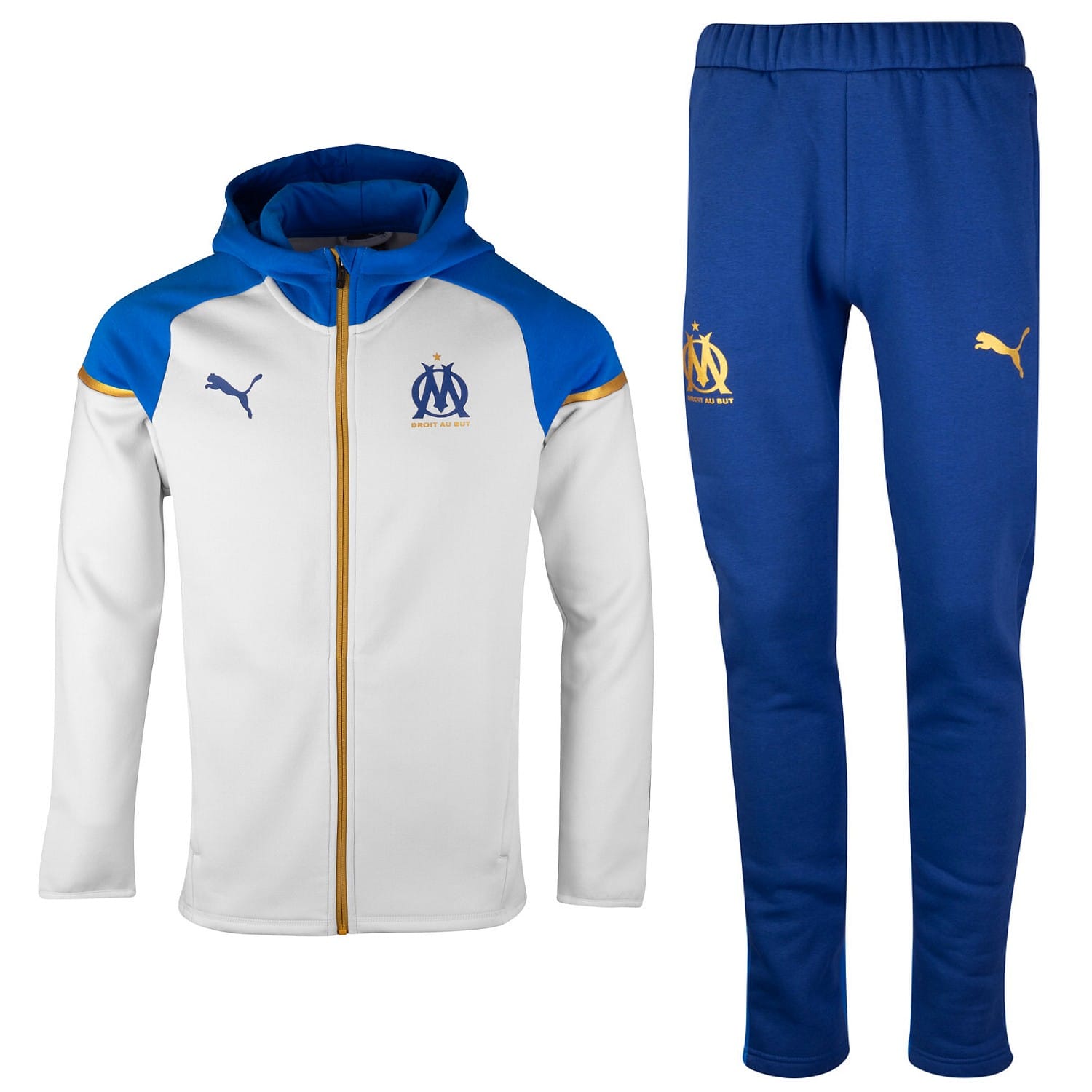 Puma Marseille Hooded Presentation suit 2023/24 | SoccerTracksuits.com