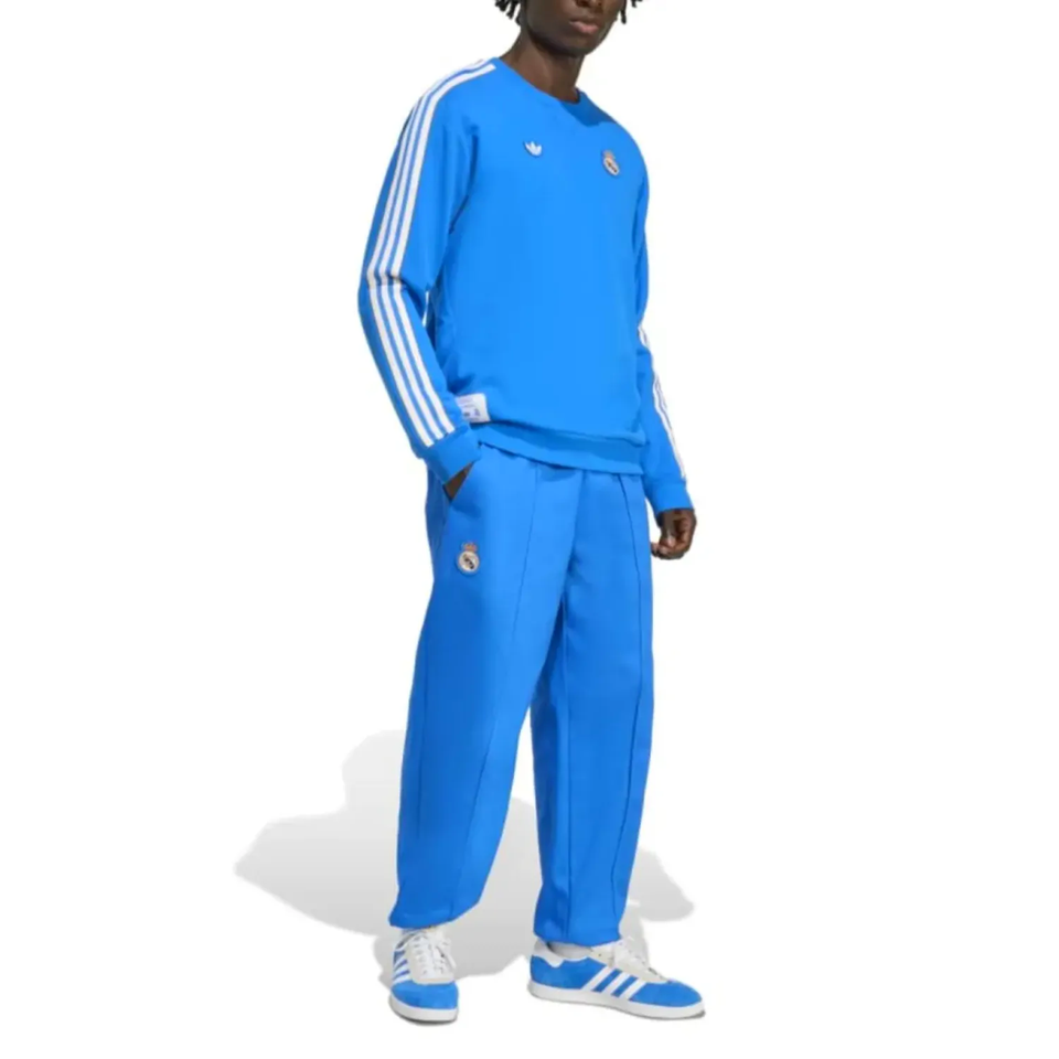 Real Madrid Adidas Originals tracksuit 2025 in blue with iconic design for soccer fans