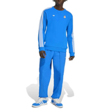 Real Madrid Adidas Originals tracksuit 2025 in blue with white stripes and logo for soccer fans