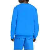 Back view of the Real Madrid Adidas Originals tracksuit 2025 in blue with classic white stripes