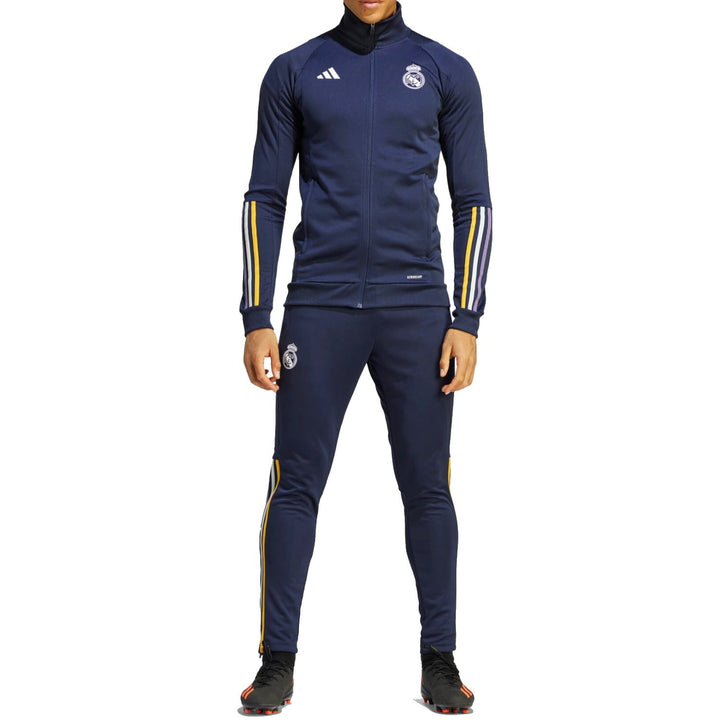 Real Madrid navy training bench Soccer tracksuit 2023/24 - Adidas