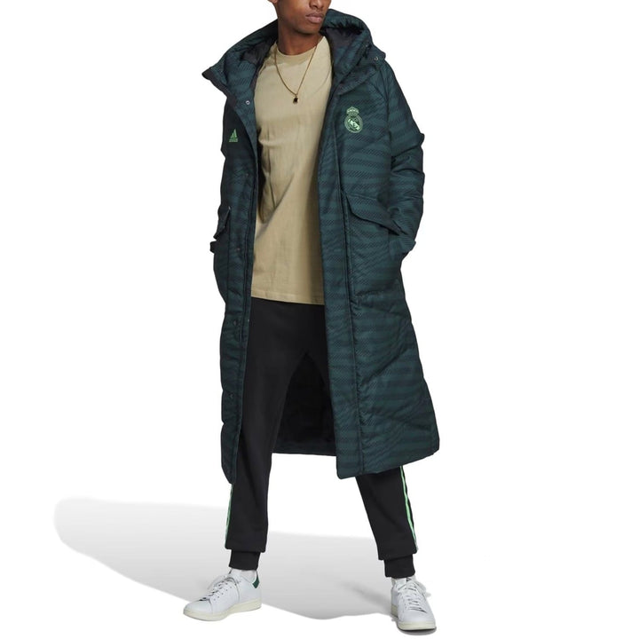 Real Madrid UCL padded down long jacket 2023 - Adidas
