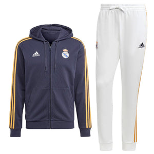 Real Madrid Casual 3S hooded presentation tracksuit 2023/24 - Adidas