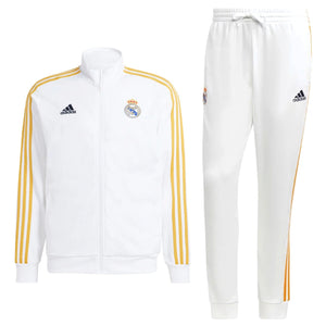 Real Madrid white Casual 3S presentation tracksuit 2023/24 - Adidas