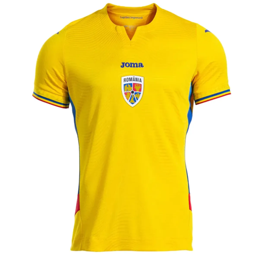 Romania national team jersey Joma in bright yellow with team emblem on the chest