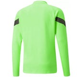 Back view of a bright green Senegal soccer tracksuit 2022 with stylish black shoulder accents