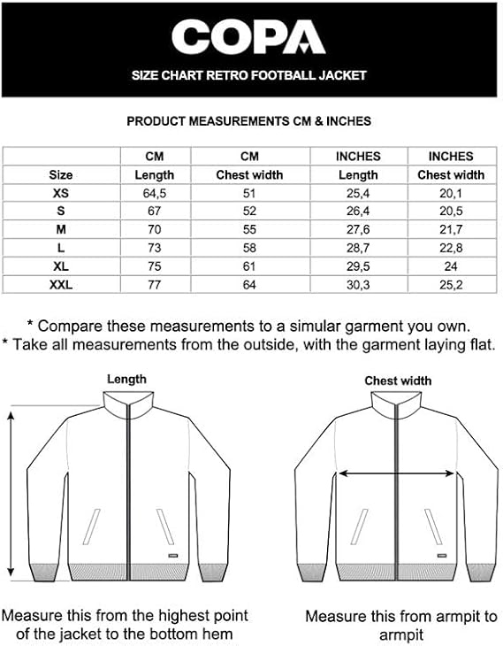 SSC Napoli Maradona 1984 retro jacket - sky blue with detailed size chart for perfect fit