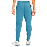 Back view of Tottenham Hotspur tech fleece pants 2022 in teal with elastic waist and pockets
