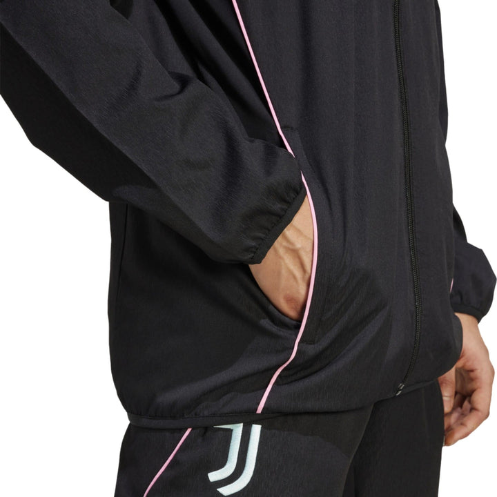 Juventus black training presentation soccer tracksuit 2025/26 - Adidas