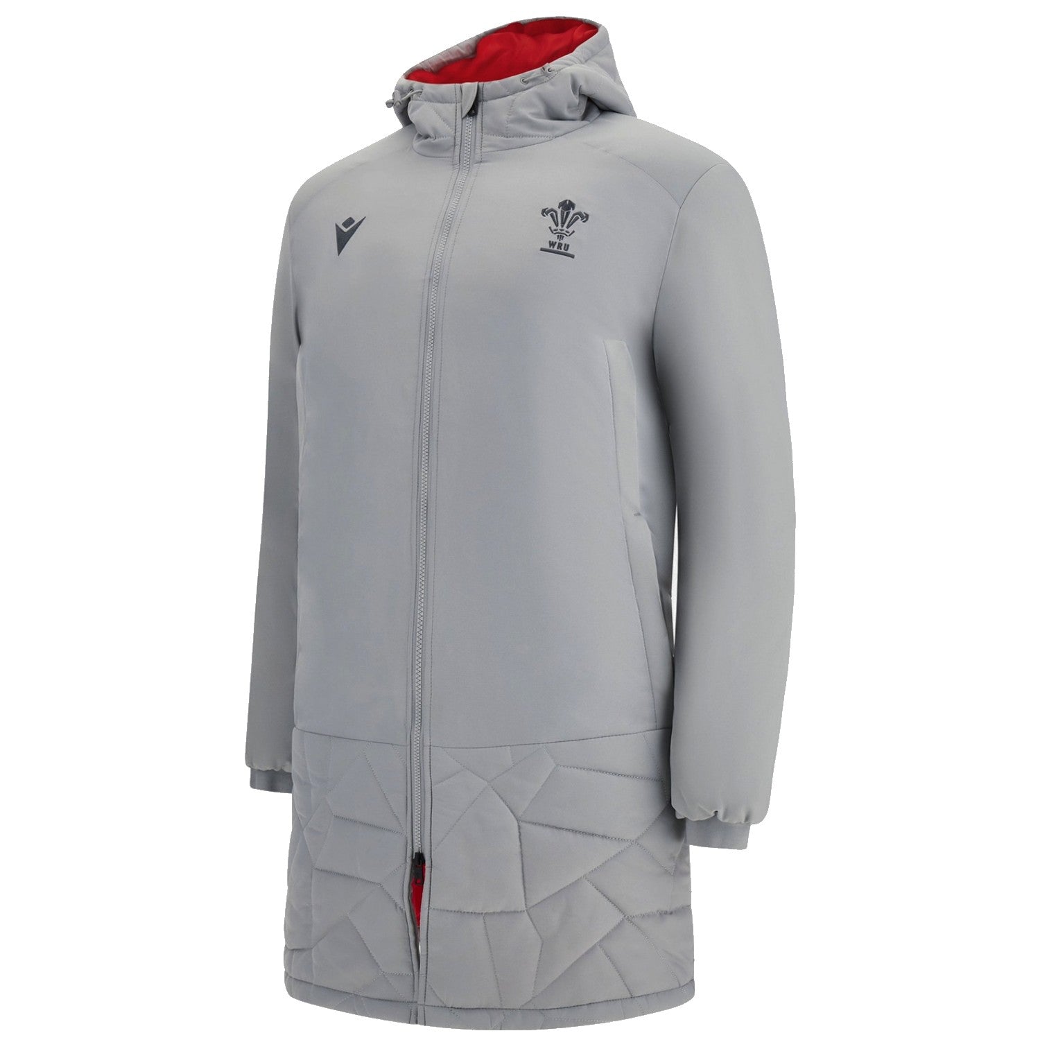 Wales Rugby long bench padded jacket 2022/23 Macron