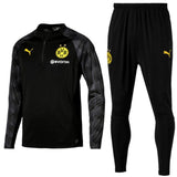 Borussia Dortmund Black Training Technical Soccer Tracksuit 2018 - Puma - SoccerTracksuits.com