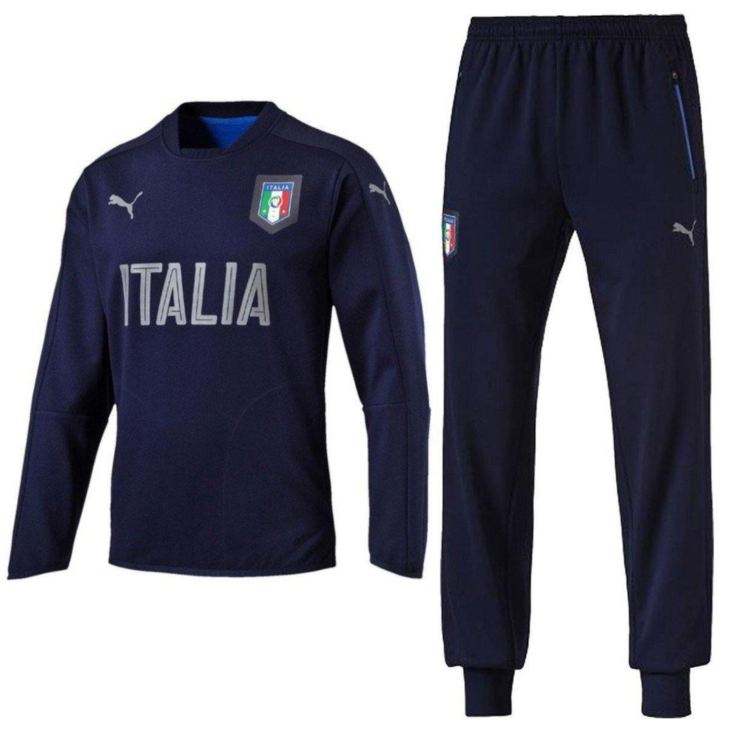 Italy National Team Cotton Sweat Presentation Soccer Tracksuit 2016/17 - Puma - SoccerTracksuits.com