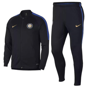 Inter Milan Black Training Presentation Soccer Tracksuit 2018/19 - Nike - SoccerTracksuits.com