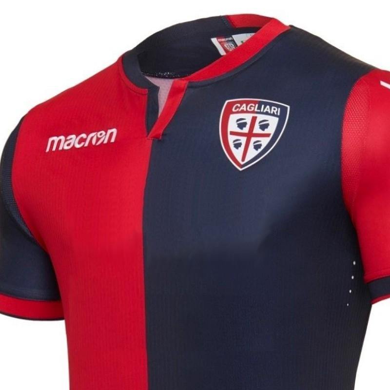 Cagliari Calcio Home soccer jersey 2017/18 - Macron - SoccerTracksuits.com