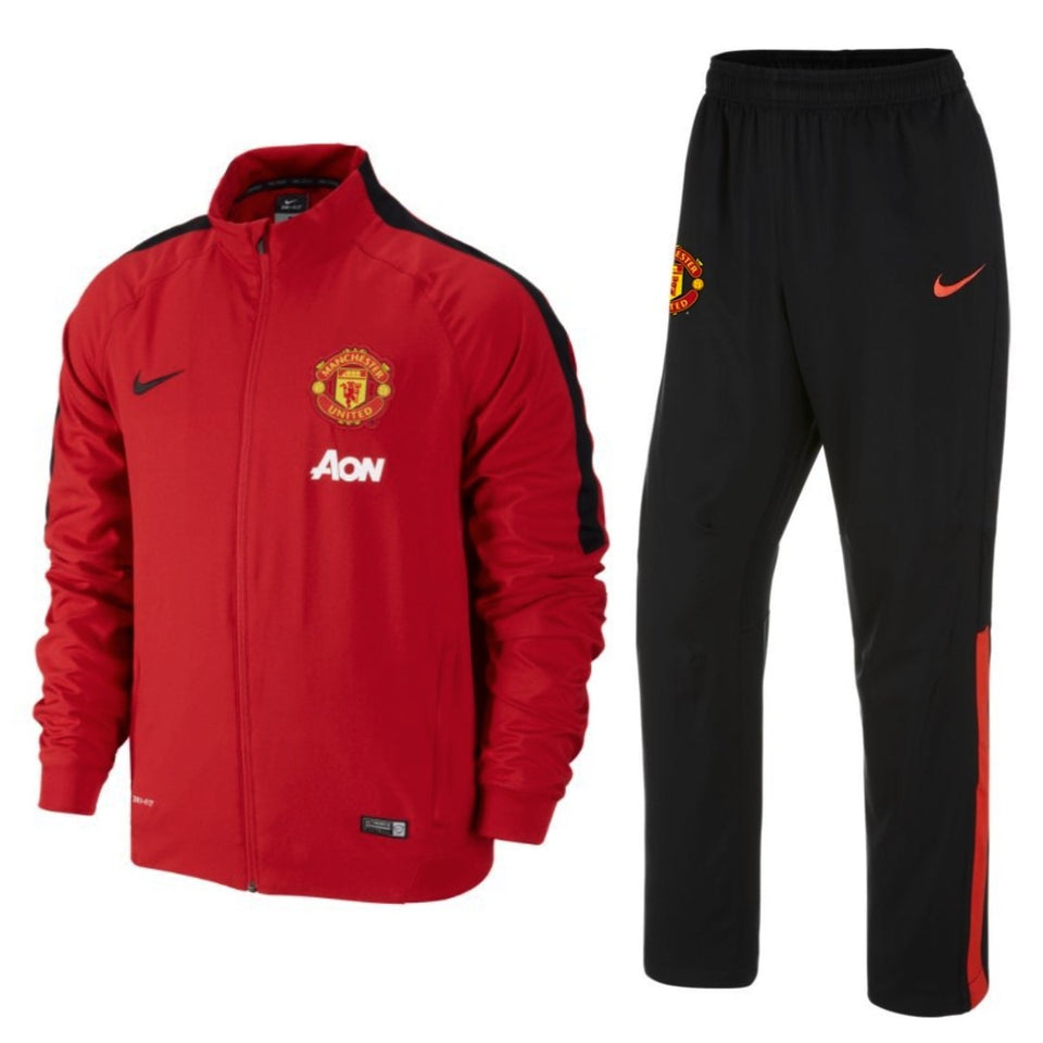Manchester United Fc Red/Black Presentation Soccer Tracksuit 2014/15 - Nike - SoccerTracksuits.com