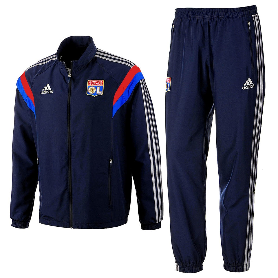Olympique Lyon Presentation Soccer Tracksuit 2014/15 - Adidas - SoccerTracksuits.com