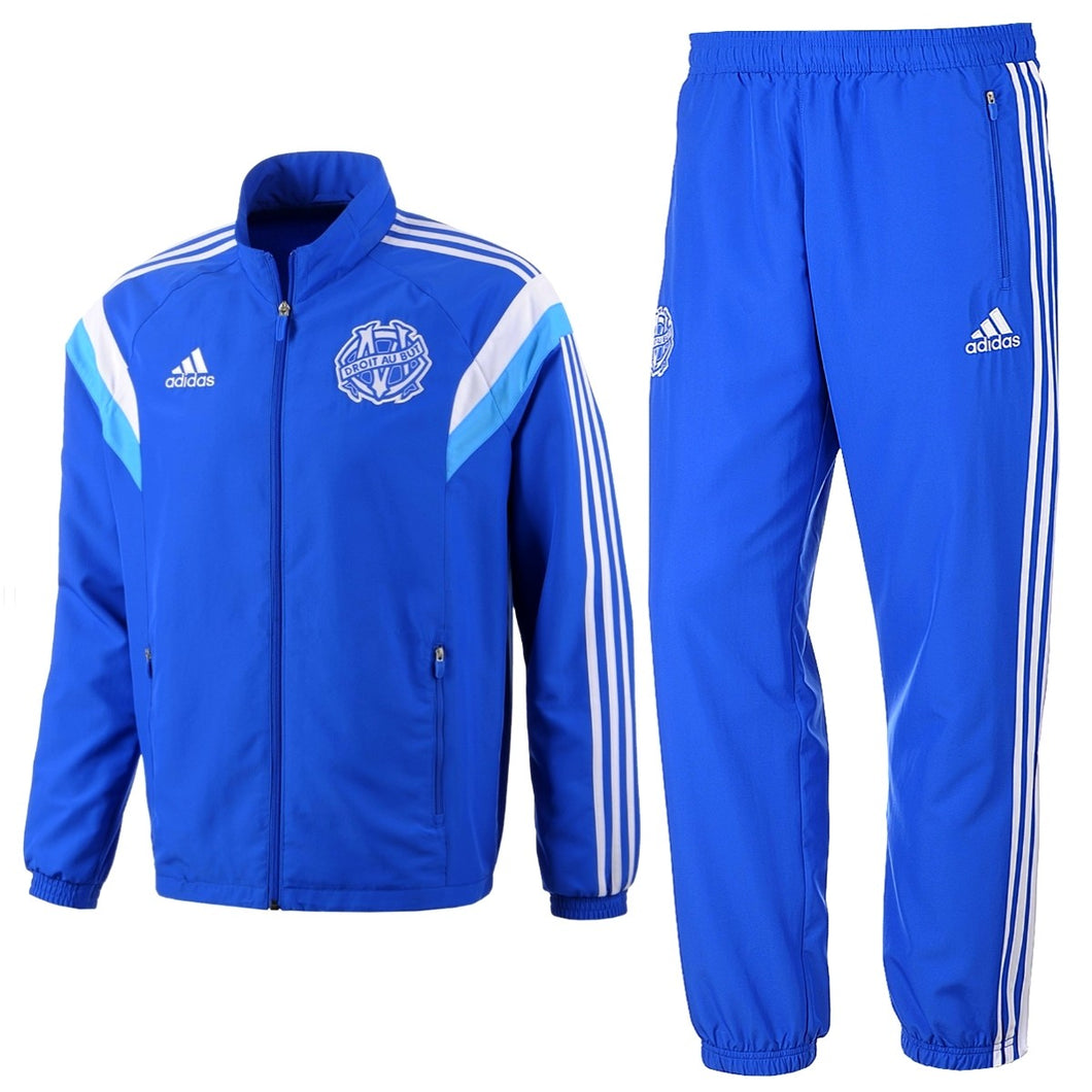 Olympique De Marseille Presentation Soccer Tracksuit 2014/15 Blue - Adidas - SoccerTracksuits.com